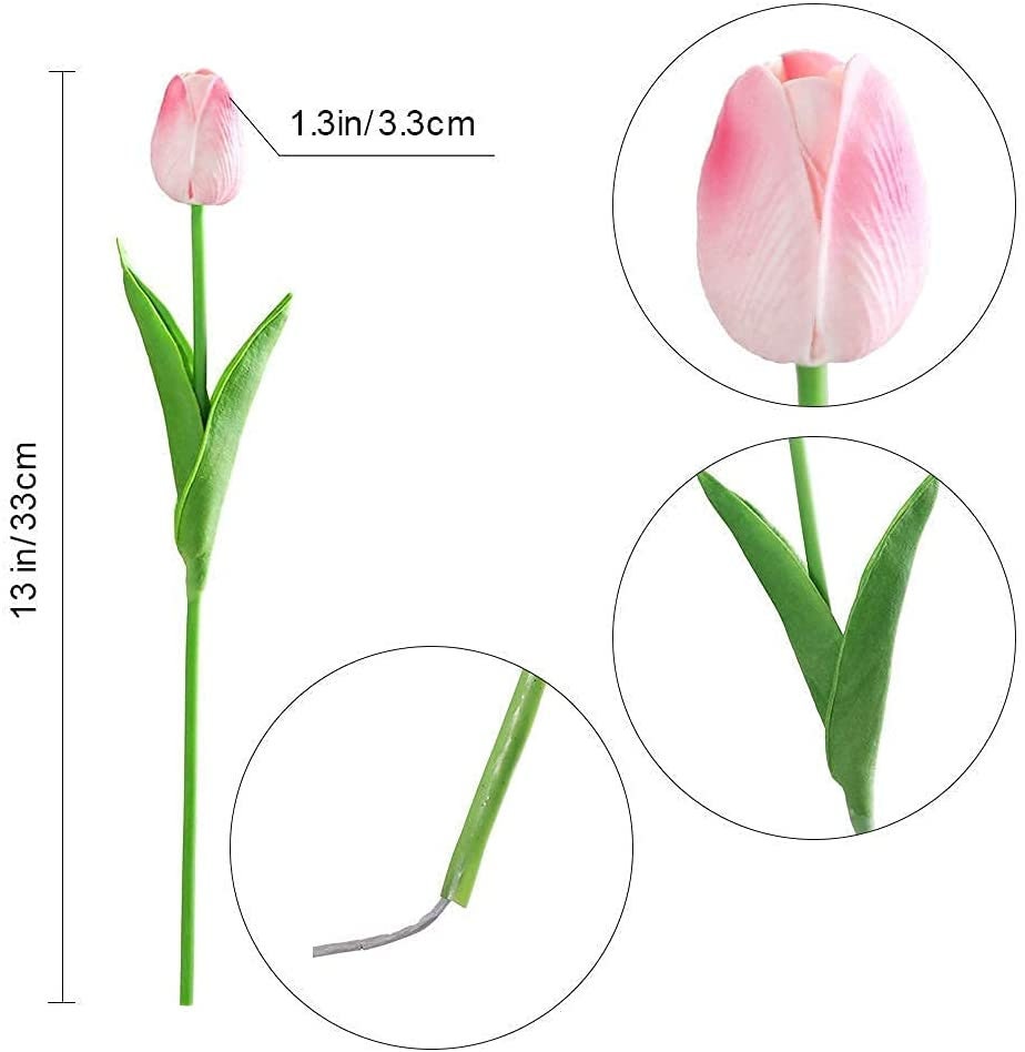 Tulip Spring Flowers - Tulips - Real Touch Tulips - Artificial Flowers - Floral Stems - Artificial Tulips