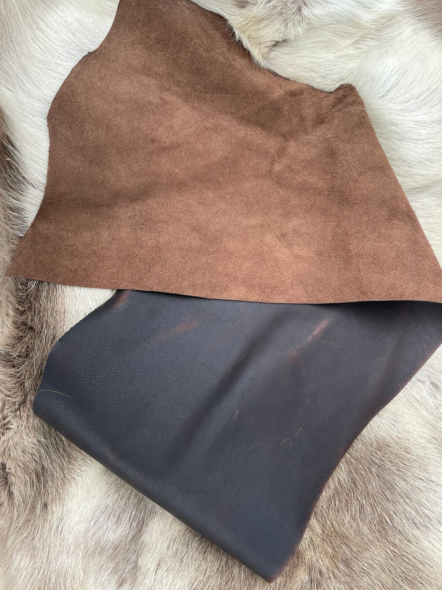 Brown Leather - Natural Leather - Leather for belts, belt liners, purses - Raw Leather - Wholesale Leather 3/4oz