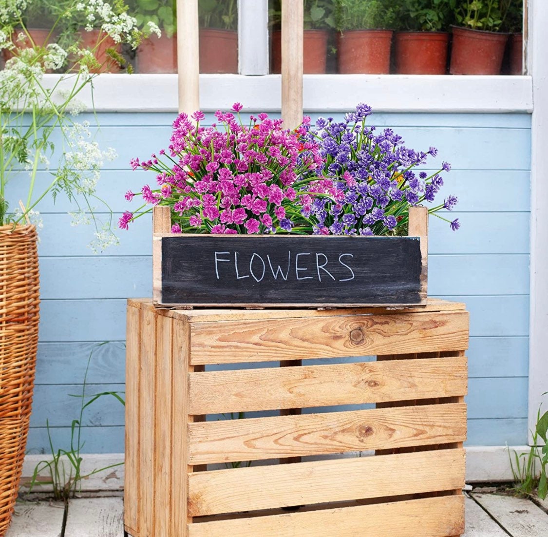 Outdoor artificial flowers - UV resistant Indian Paintbrush flowers - Spring Flowers - outdoor plants - Floral Stems