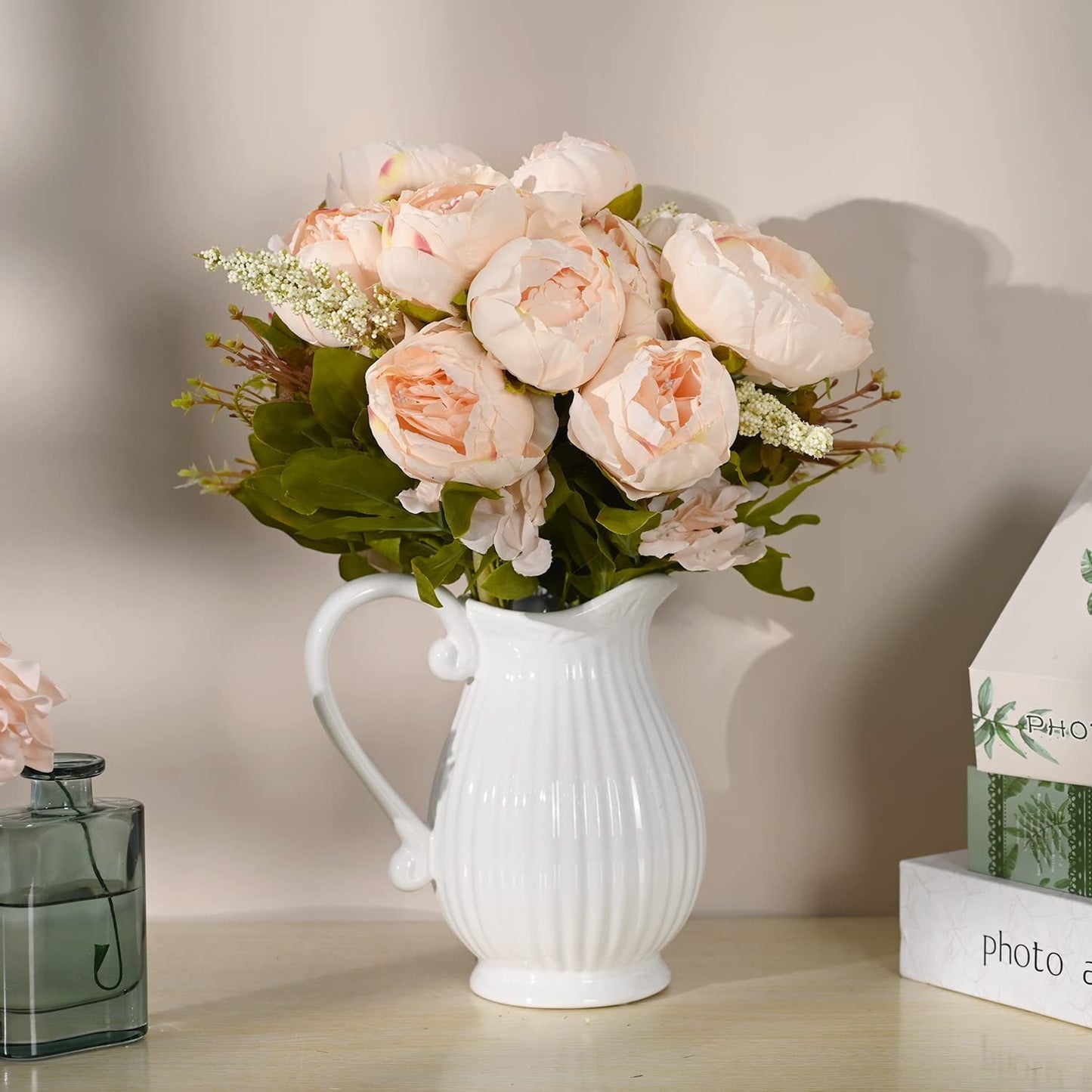 Peony Bouquets -  Artificial Peony Flowers - Peony Bouquet Flowers - Silk Peony Flowers - Floral Stems - Artificial Peonies