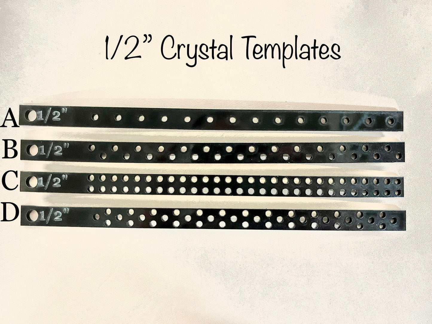 Crystal Rivet Pattern - Acrylic Leather template - Leather pattern - spacing guides