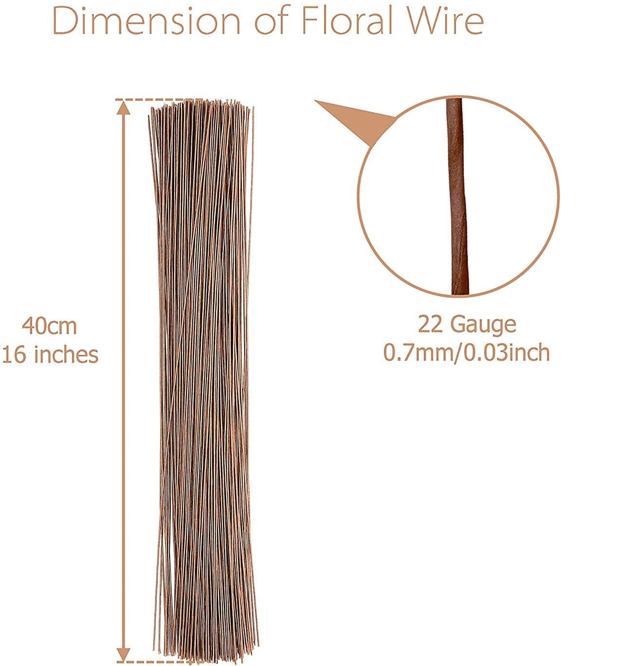 Floral Wire - Wire for Flower Arrangements - Craft Wire - Artificial Flower Stems - Flower Wall Supplies - Wire Stem for Flowers