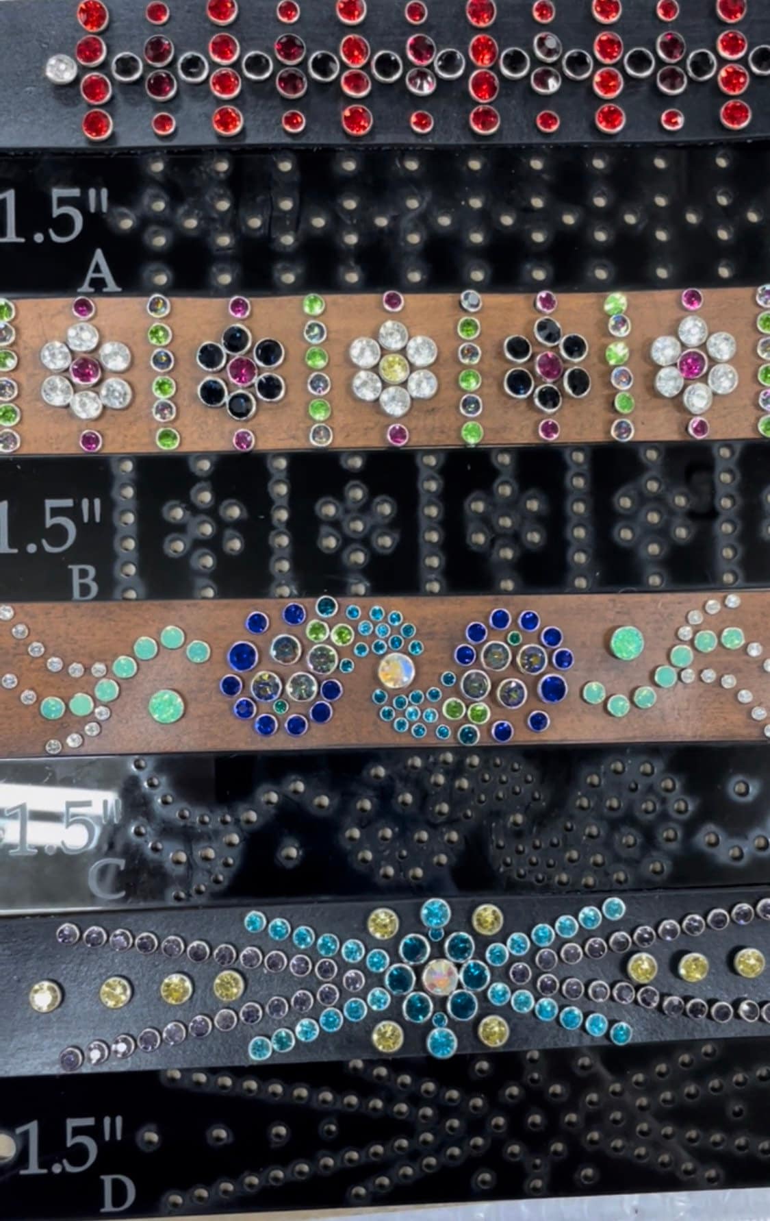 Crystal Rivet Pattern - Acrylic Leather template - Leather pattern - s ...