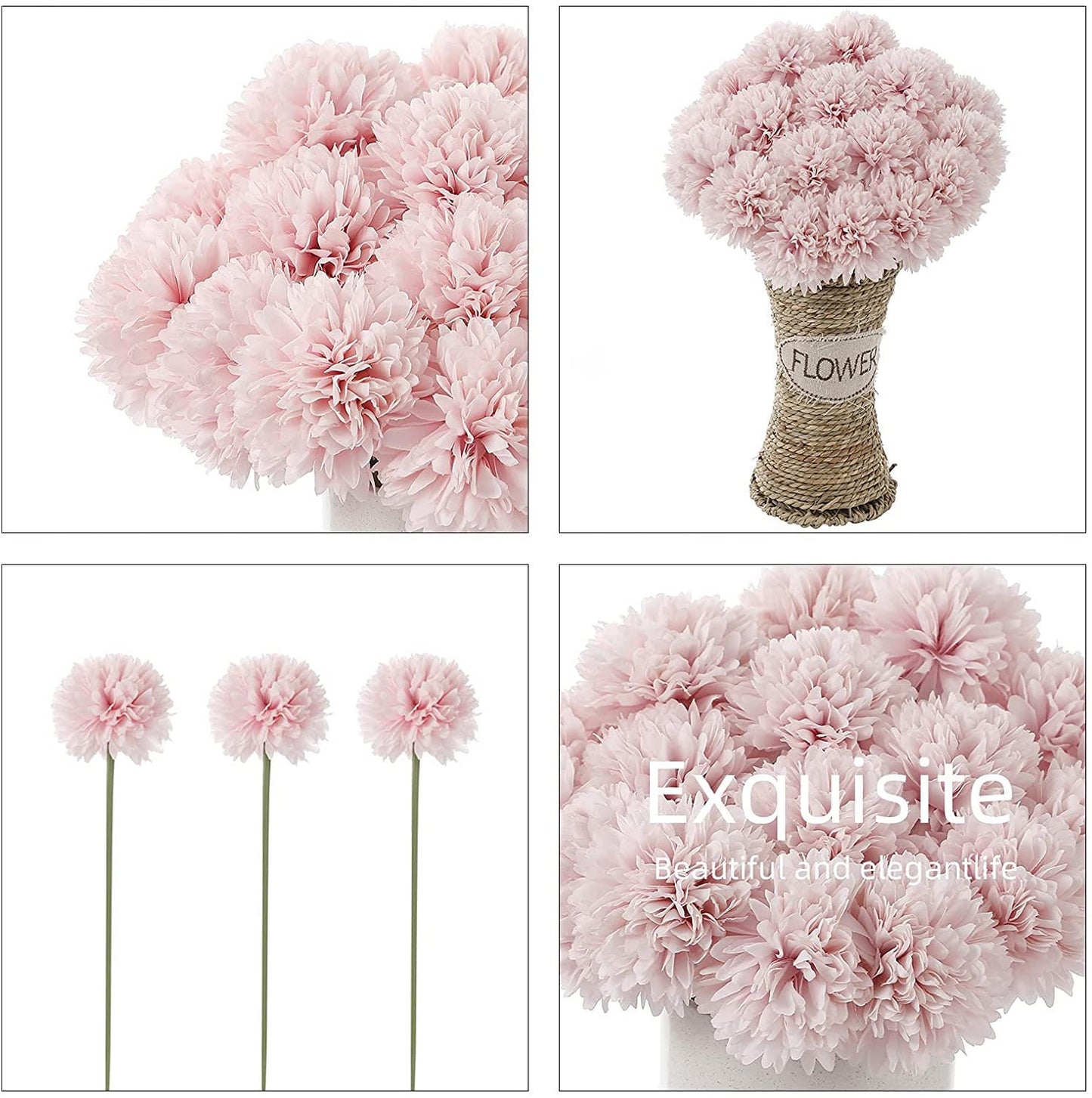 Mums - Silk Chrysanthemum Flowers - Chrysanthemums - Artificial Flowers - Spring Floral Stems - Great for Mother's Day!