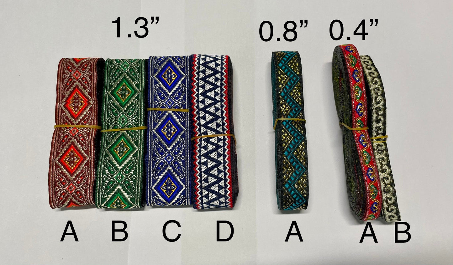 Western inlay cloth strip for belts, hatbands, headbands, and trim