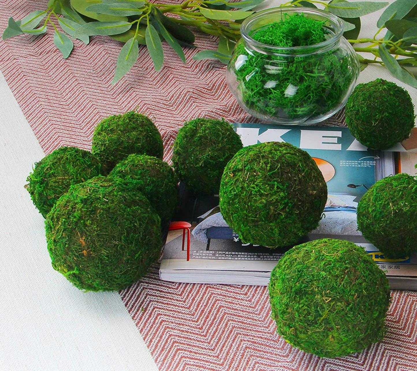 Moss Balls for terrariums, biospheres, home decor - Kokedama - 100% Natural dried preserved moss ball