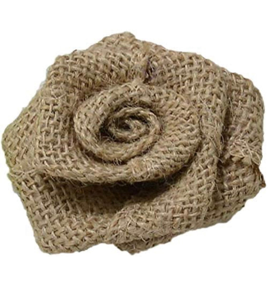 Burlap Roses - Artificial flowers - Boho Decor Roses - Jute Roses 10ct