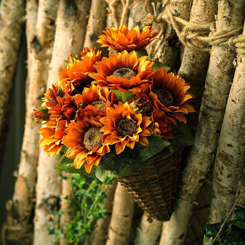 Vintage Sunflower Bouquet - Summer Sunflowers - Silk Artificial Flower Bouquets - Floral Stems - Summer Decor