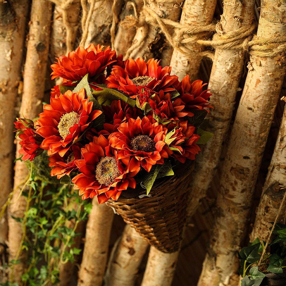 Vintage Sunflower Bouquet - Summer Sunflowers - Silk Artificial Flower Bouquets - Floral Stems - Summer Decor